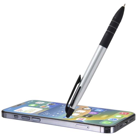 Stylo styletpersonnalisé 3 couleurs en plastique recyclé certifié RCS avec finition métallique