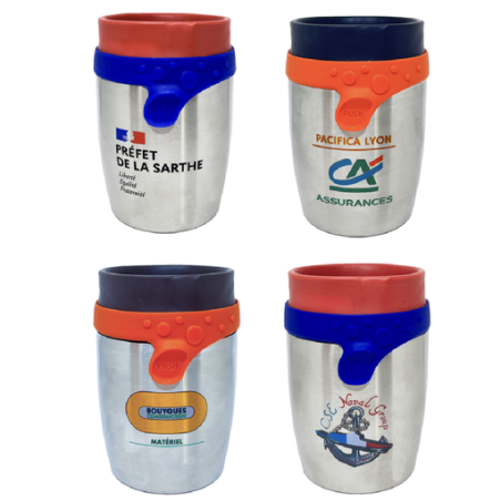 Mug personnalisé Steel TWIZZ 200ml Moka (Marquage inclus)