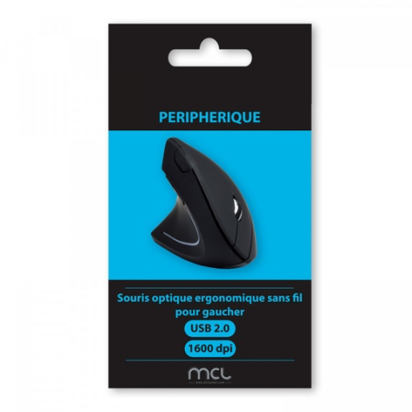Souris personnalisable ergonomique sans fil pour gaucher 1600 DPI Leva