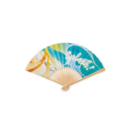Eventail personnalisable en bambou et papier - Aérial