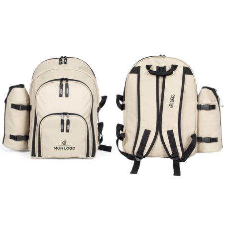 Sac à dos pique-nique personnalisable isotherme 4 personnes en polyester 600D avec porte-bouteille - Balade
