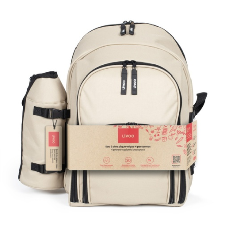 Sac à dos pique-nique personnalisable isotherme 4 personnes en polyester 600D avec porte-bouteille - Balade