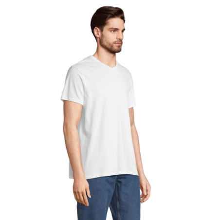 Tee-Shirt personnalisable Homme col V en coton semi-peigné Ringspun Jersey 150 XS à XXL - REGENT