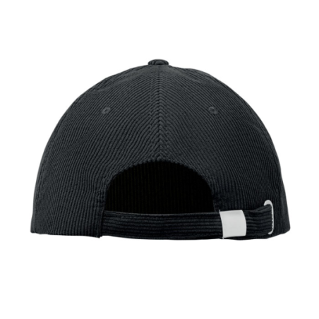 Casquette personnalisable en polyester velours côtelé 5 panneaux 220g/m2 WALE