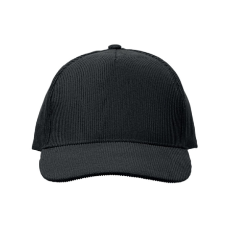 Casquette personnalisable en polyester velours côtelé 5 panneaux 220g/m2 WALE