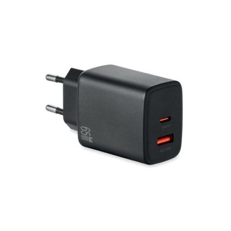 Chargeur mural personnalisable européen 65W avec port USB-A et USB-C non compatible UK TEKEN