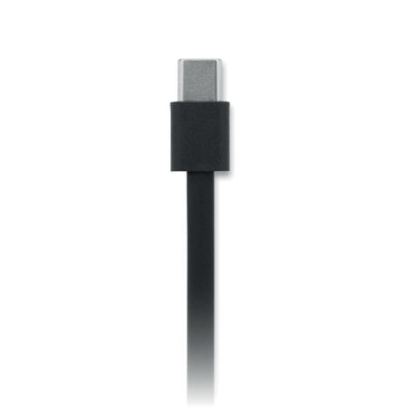 Câble rétractable personnalisable en PVC avec boîtier en ABS 100 W LINEA 100
