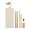 Set d'écriture publicitaire en bois avec trousse en jute et coton - JUCOSET Set d'écriture publicitaire en bois avec trousse en jute et coton - JUCOSET