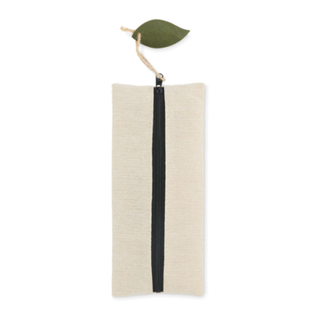 Set d'écriture publicitaire en bois avec trousse en jute et coton - JUCOSET