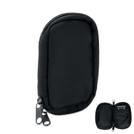 Trousse à clés publicitaire en 300D RPET et doublure en 210D RPET ROVER
