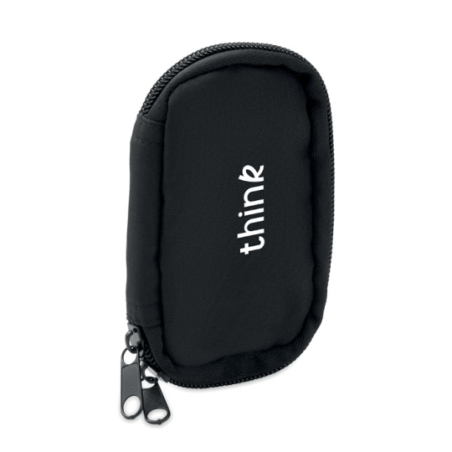 Trousse à clés publicitaire en 300D RPET et doublure en 210D RPET ROVER