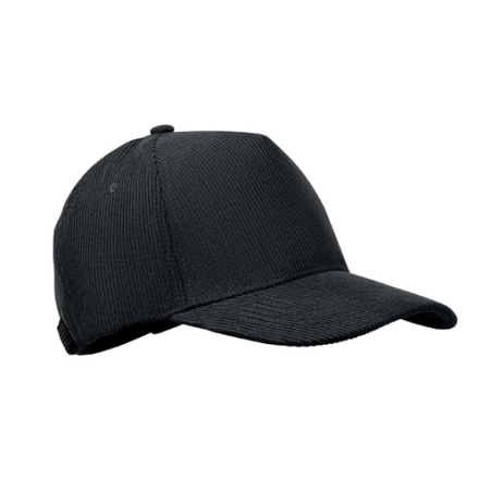 Casquette personnalisable en polyester velours côtelé 5 panneaux 220g/m2 WALE