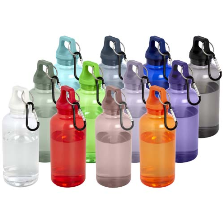 Gourde personnalisable en plastique recyclé avec mousqueton 400 ml Oregon
