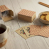 Mini jeu de 54 cartes personnalisables en papier kraft - 60 x 43 mm Mini jeu de 54 cartes personnalisables en papier kraft - 60 x 43 mm