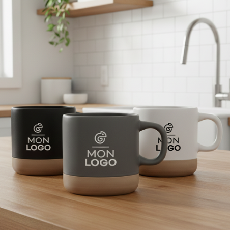 Tasse publicitaire en céramique à base d'argile 355ml Terra