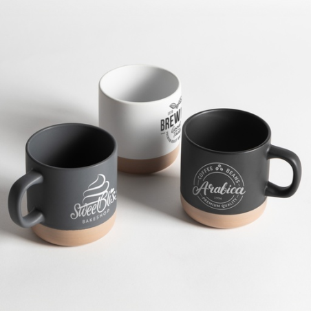 Tasse publicitaire en céramique à base d'argile 355ml Terra