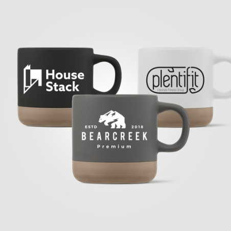Tasse publicitaire en céramique à base d'argile 355ml Terra