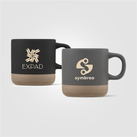 Tasse publicitaire en céramique à base d'argile 355ml Terra