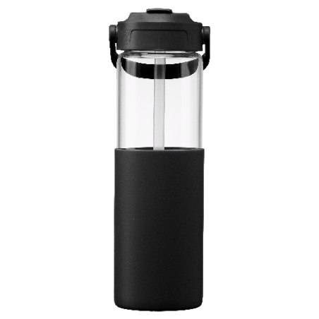 Gourde personnalisable en verre avec manchon JUNO