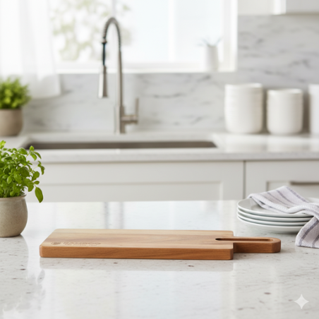 Planche personnalisable en bois à découper et de service Zuno