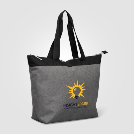 Sac cabas personnalisable isotherme 20 L en polyester recyclé 600D avec fermeture zippée Métropolis