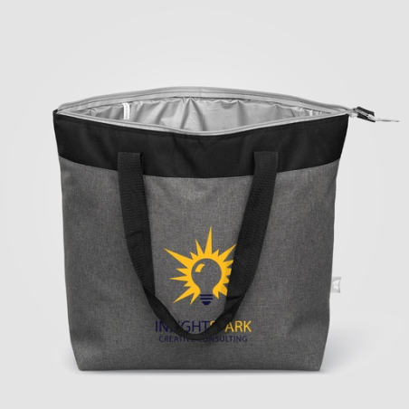 Sac cabas personnalisable isotherme 20 L en polyester recyclé 600D avec fermeture zippée Métropolis