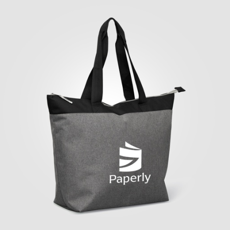 Sac cabas personnalisable isotherme 20 L en polyester recyclé 600D avec fermeture zippée Métropolis
