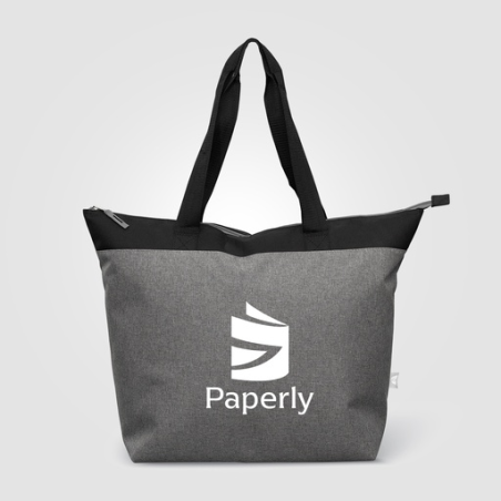 Sac cabas personnalisable isotherme 20 L en polyester recyclé 600D avec fermeture zippée Métropolis