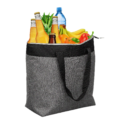 Sac cabas personnalisable isotherme 20 L en polyester recyclé 600D avec fermeture zippée Métropolis