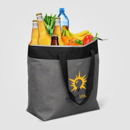 Sac cabas personnalisable isotherme 20 L en polyester recyclé 600D avec fermeture zippée Métropolis