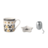 Set personnalisable avec tasse, soucoupe en céramique et infuseur à thé Set personnalisable avec tasse, soucoupe en céramique et infuseur à thé