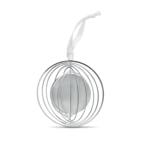 Suspension publicitaire de forme ronde en acier inoxydable avec ruban