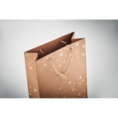 Sac cadeau personnalisable en papier kraft à motifs