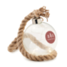 Boule en verre personnalisée avec guirlande de 8 LED et sa corde en jute - Sylvestre