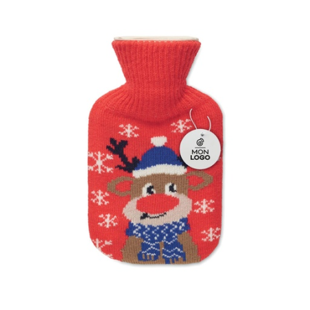 Bouillotte publicitaire de 250ml en jersey 22,5 x 12 cm