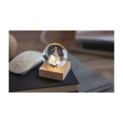 Boule de Noël en verre avec...