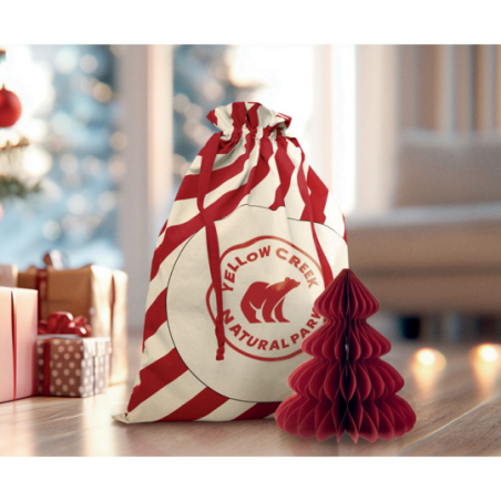 Grand sac personnalisable de noël en coton 180g/m2 LAUKKU