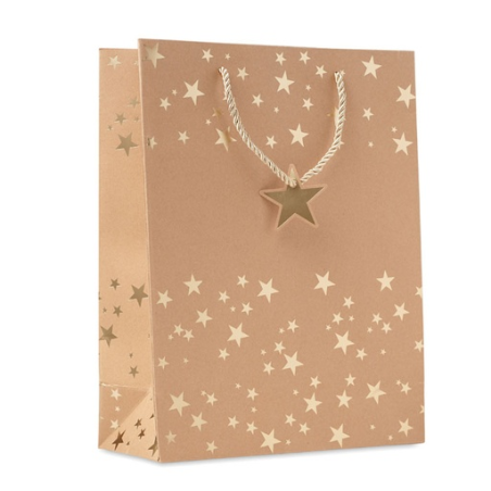 Sac cadeau personnalisable en papier kraft à motifs