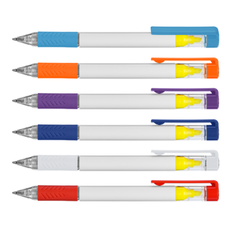 Stylo surligneur personnalisable avec grip coloré Bergman