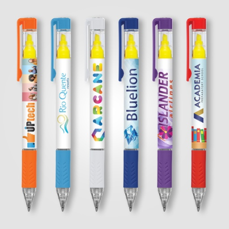 Stylo surligneur personnalisable avec grip coloré Bergman