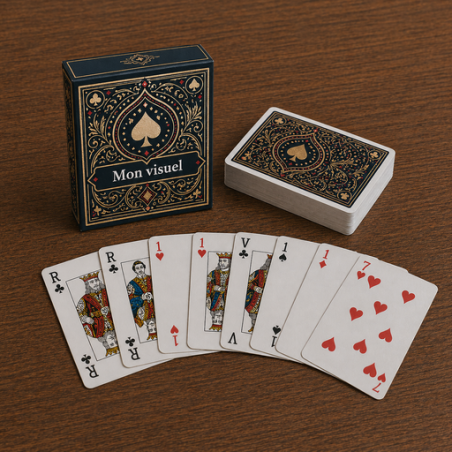 Jeu de belote personnalisable Gros points - 33 cartes