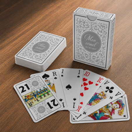 Jeu de tarot personnalisable gros points - 78 cartes