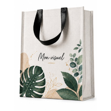 Sac cabas personnalisable vertical en PP ou RPET tissé laminé 140g/m2 Caddia