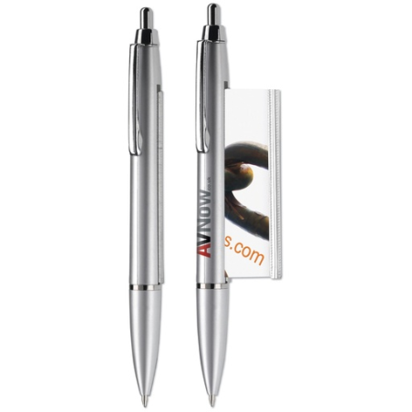 Stylo bannière publicitaire aspect métalisé - 1000 pcs minimum