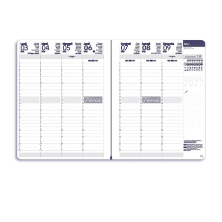Agenda de bureau personnalisable souple - Florence (150 x 210mm)