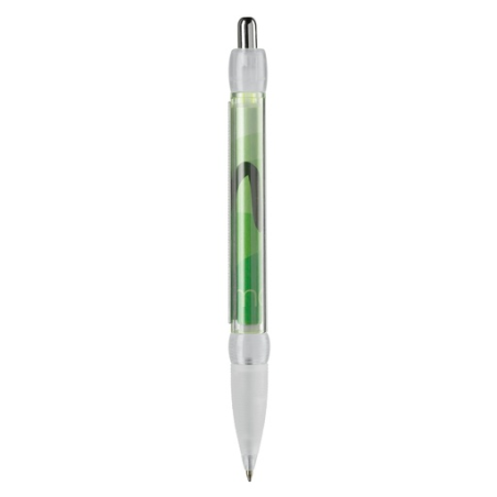 Stylo bannière personnalisable avec grip en caoutchouc - 1000 pcs minimum