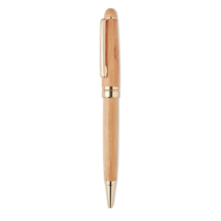Stylo bille personnalisable en bambou dans son coffret en bambou - ETNA
