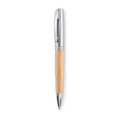 Stylo-bille personnalisé en bambou et aluminium dans son étui - SIDEN