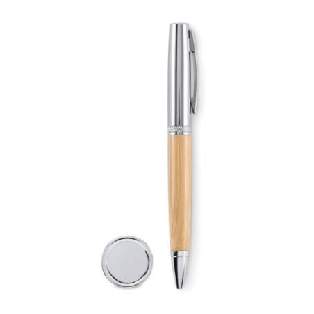 Stylo-bille personnalisé en bambou et aluminium dans son étui - SIDEN