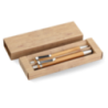 Coffret publicitaire avec un stylo et crayon en bambou - BAMBOOSET Coffret publicitaire avec un stylo et crayon en bambou - BAMBOOSET